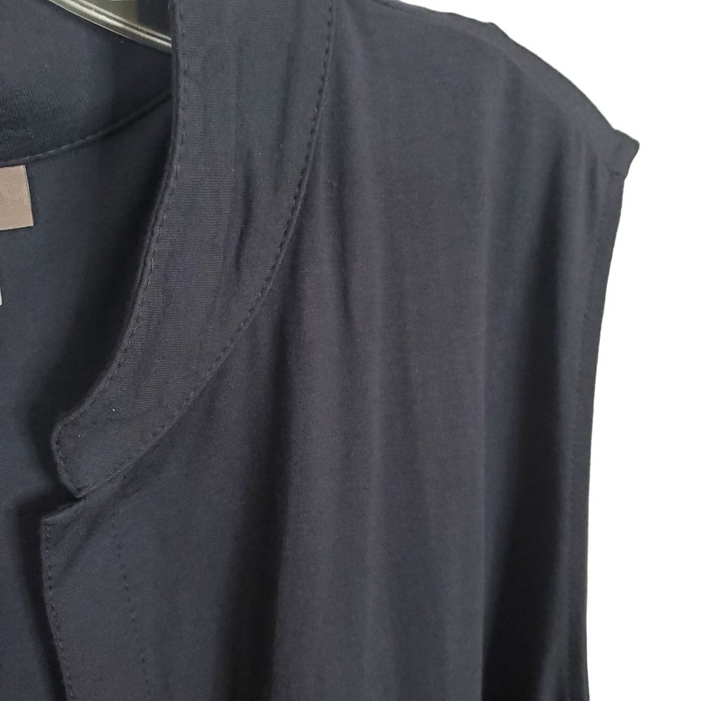 J Jill Size 2X Vest Jacket Duster Jersey Knit Flowing Layer Draped Open Front - Picture 7 of 7